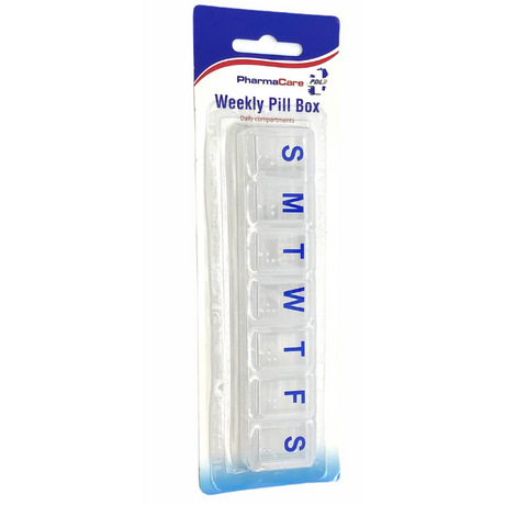 PharmaCare Weekly Pill Box. 7 day small pill box.