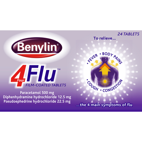 Benylin 4 Flu Tablets 24