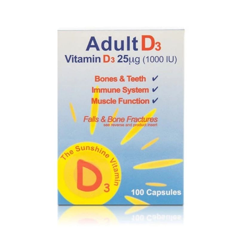 Adult Vitamin D3 1000 IU Capsules