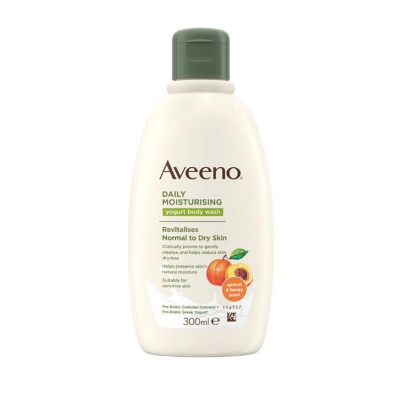 Aveeno Daily Moisturising Apricot & Honey Yogurt Body Wash 300ml