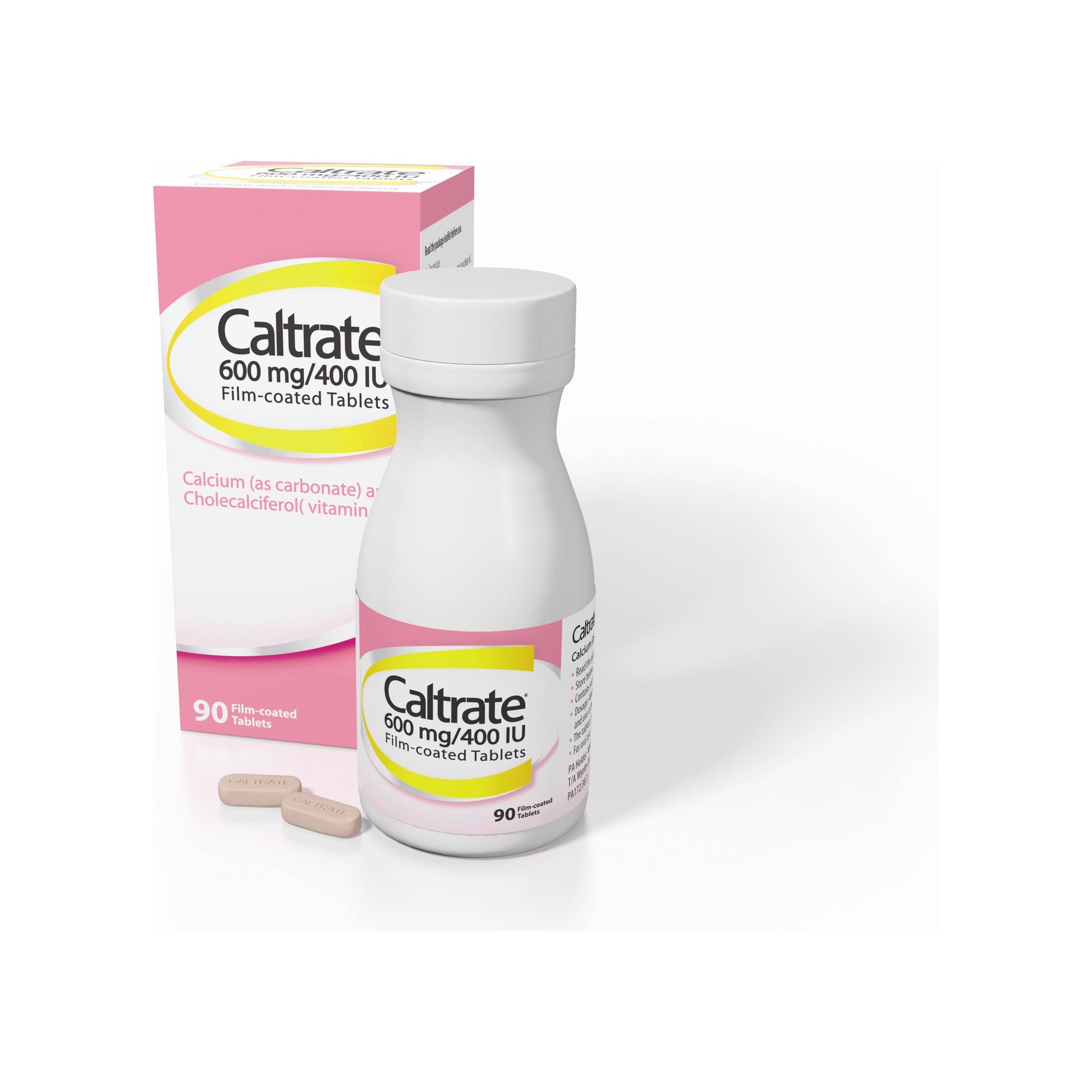 Caltrate 600mg/400IU Swallow Tablets 90's
