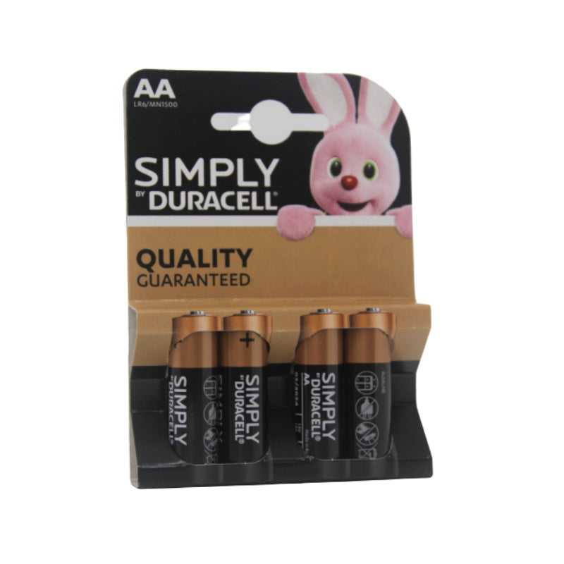Duracell Simply AA Batteries - 4 Pack