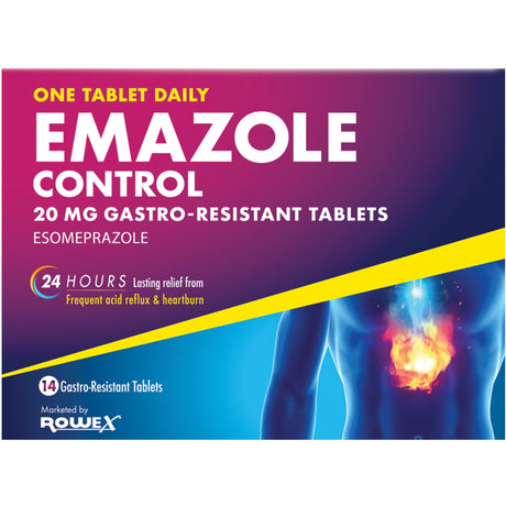 Emazole Control 20mg Gastro Resistant Tablets