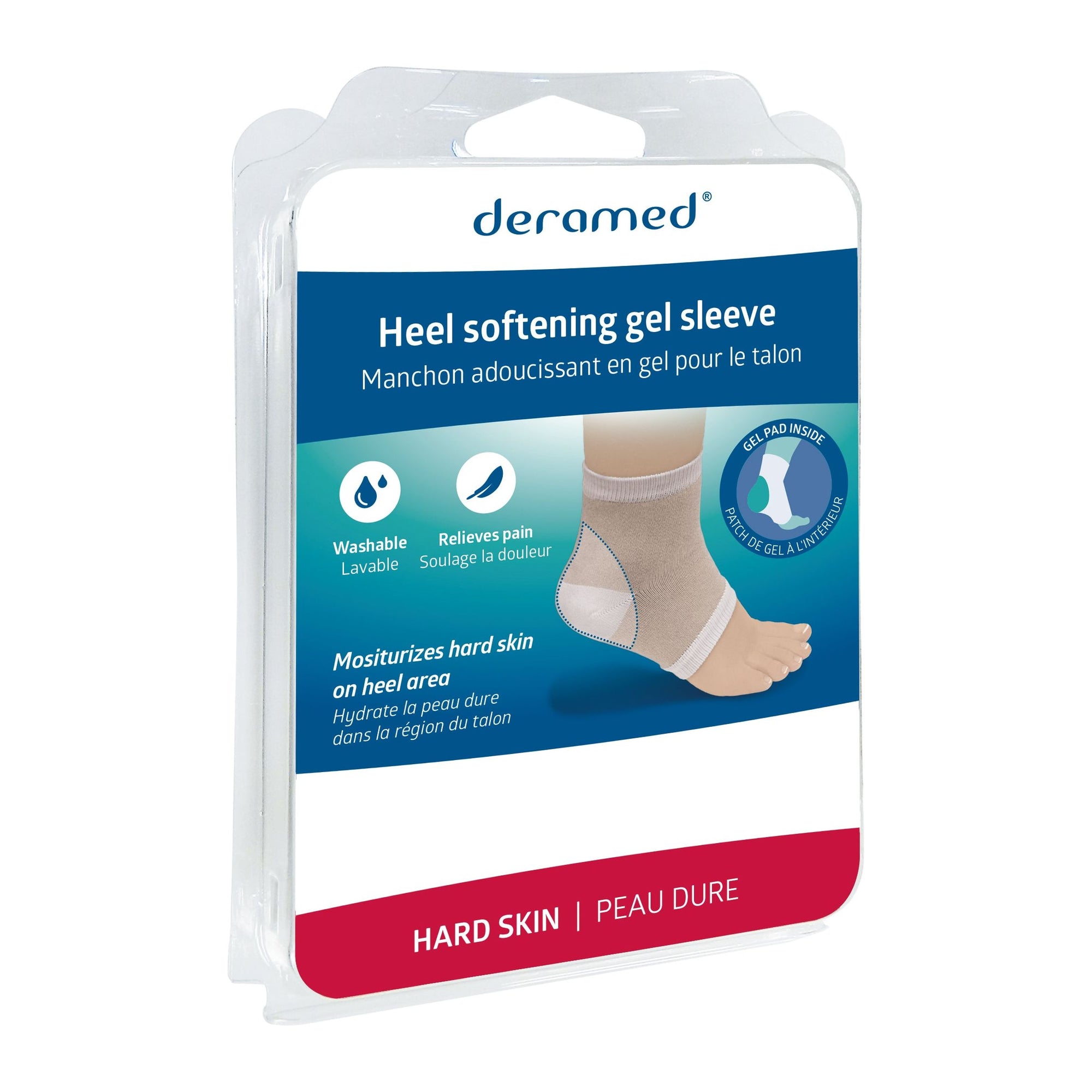 Deramed Heel Softening Gel Sleeve - 1 Pair