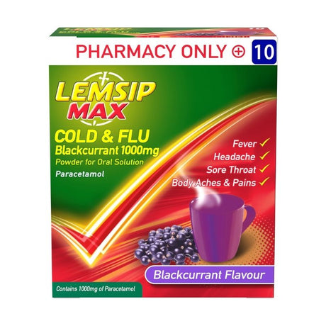 Lemsip Max Cold & Flu  Hot Lemon 1000mg Powder for Oral Solution