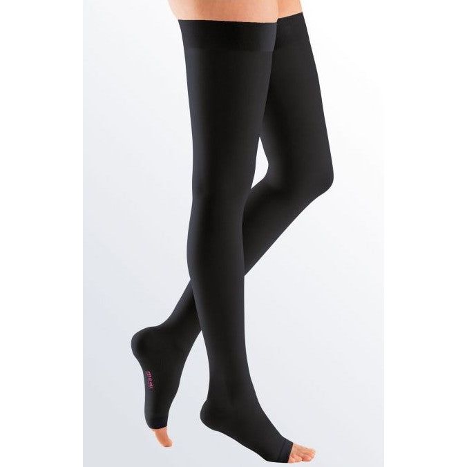 Mediven Plus - Black Standard Thigh with Silicone Topband