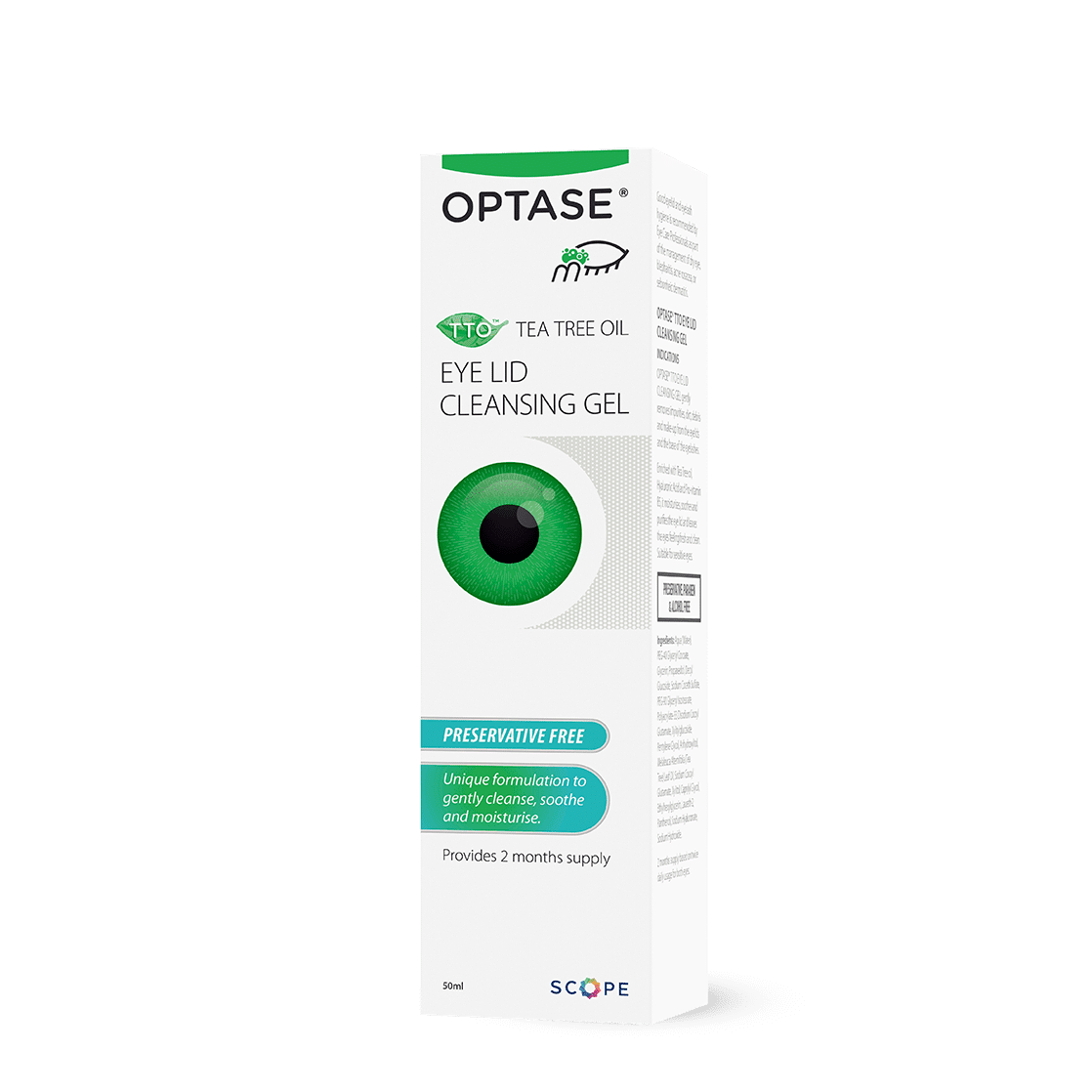 Optase Tea Tree Oil Eye Lid Cleansing Gel 50ml