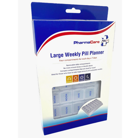 PharmaCare Large Weekly Pill Planner