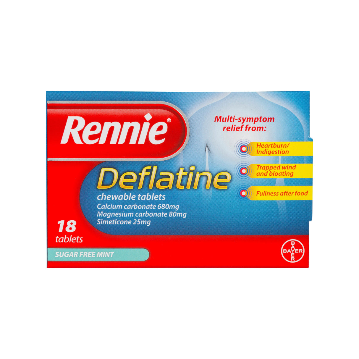 Rennie Deflatine 18 Tablets