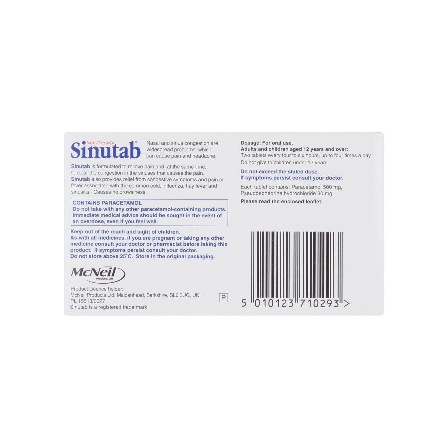 Sinutab Tablets 15