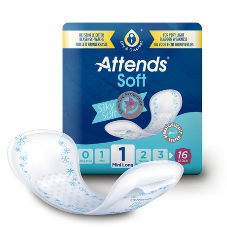 Attends Soft Shaped Pads Level 0-3 for Light Incontinence