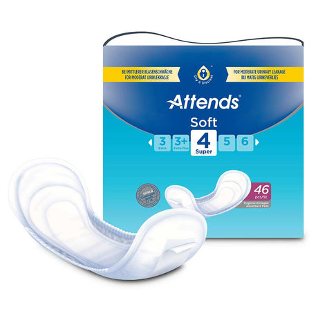 Attends Soft Shaped Pads Level 4-5 for Moderate Incontinence