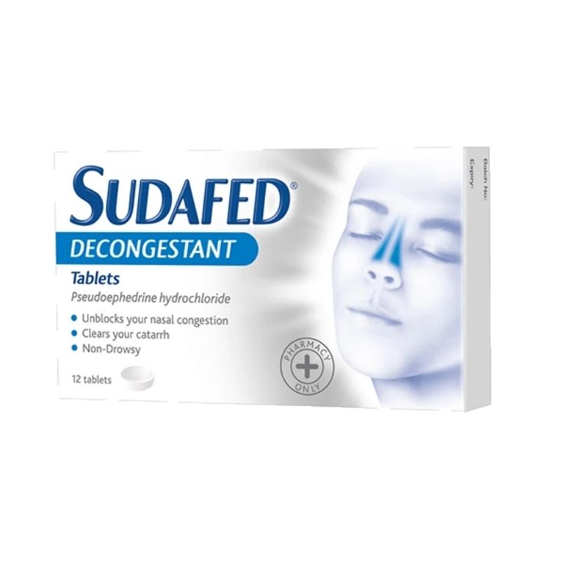 Sudafed Non-Drowsy Decongestant Tablets 12