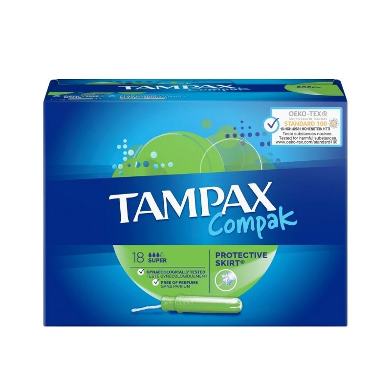 Tampax Compak Super Tampons 18 Pack