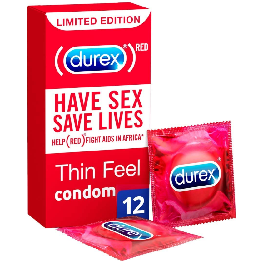 Durex Thin Feel Red Condoms 12s