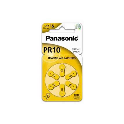 Panasonic PR10 Hearing Aid Battery 6s