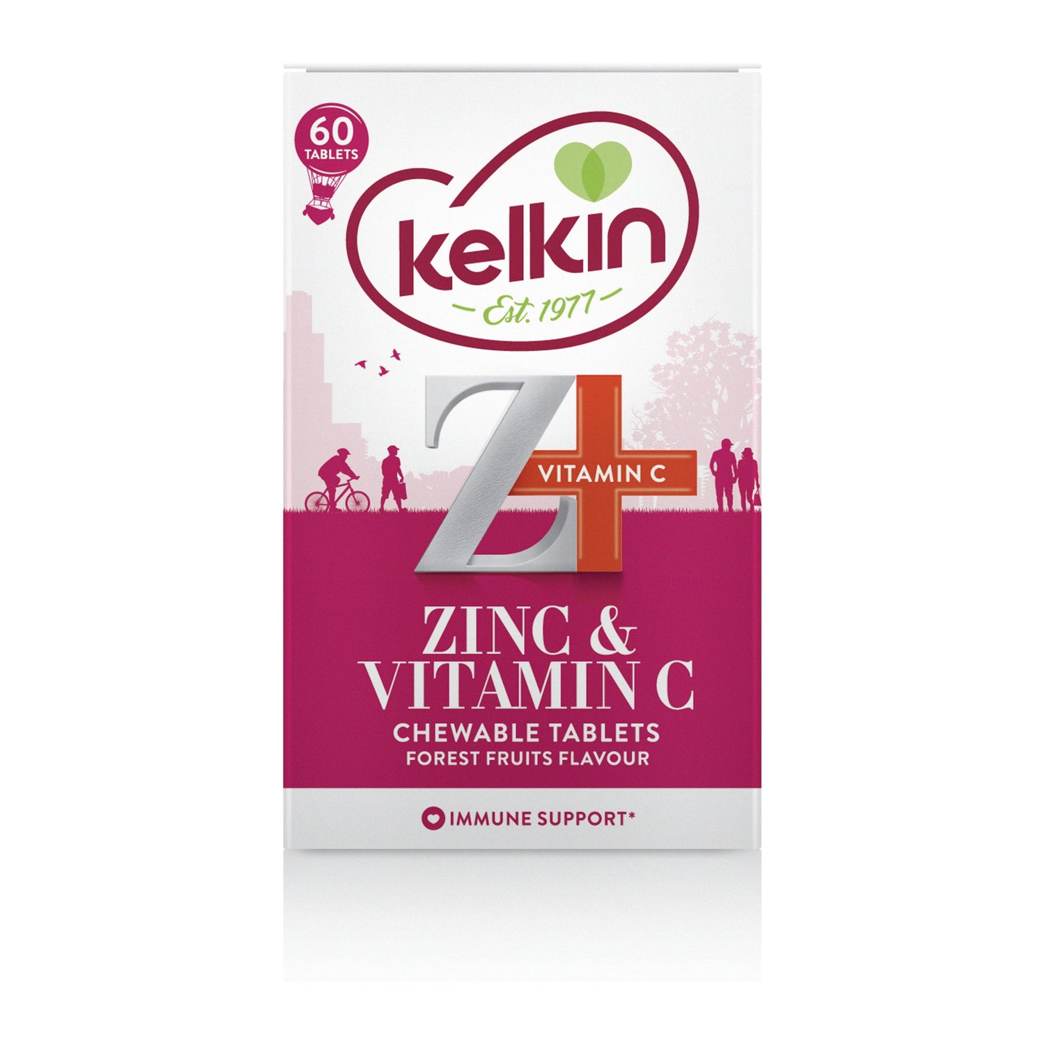Kelkin Zinc & Vitamin C Chewable Tablets 60's