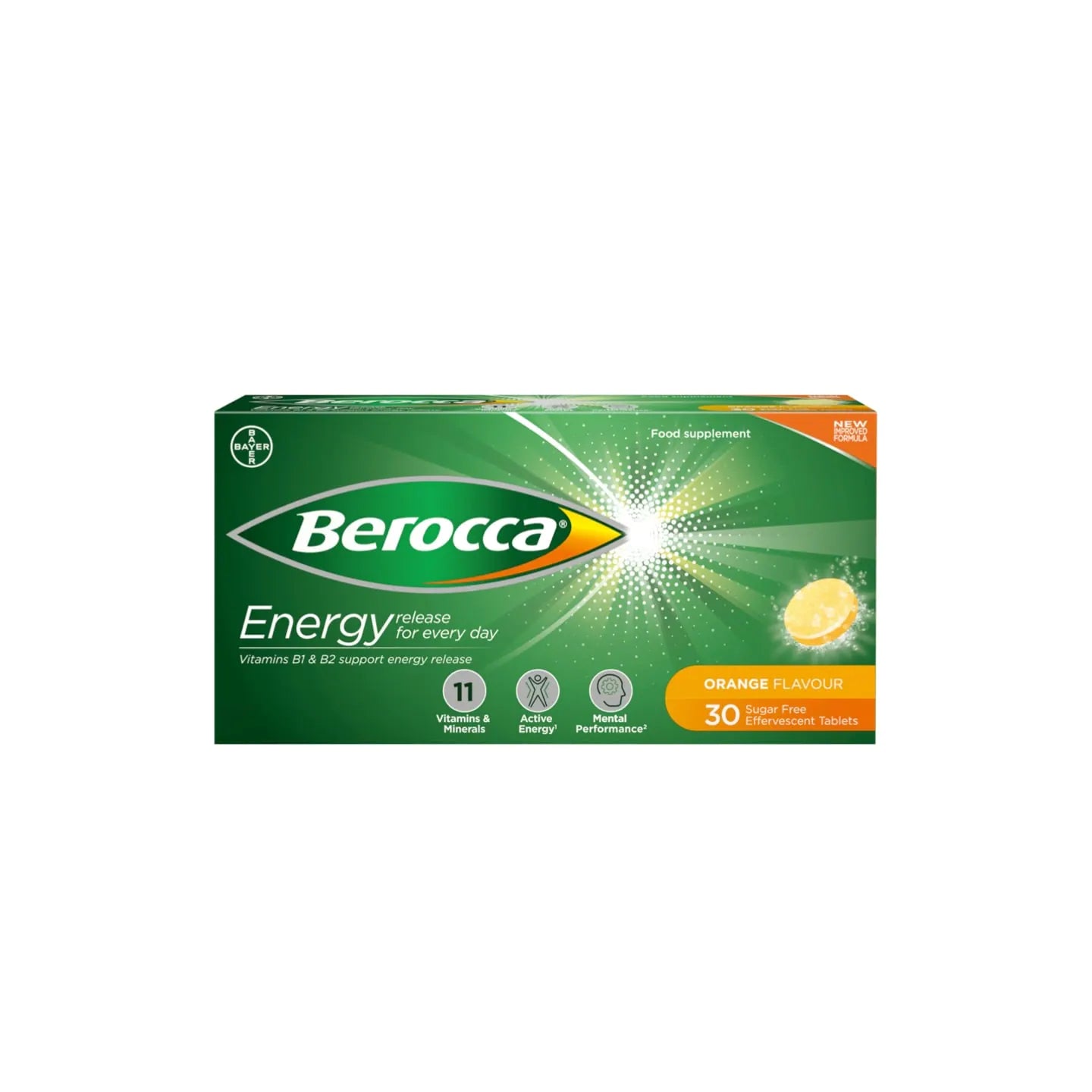 Berocca Orange Effervescent Tablets 30s