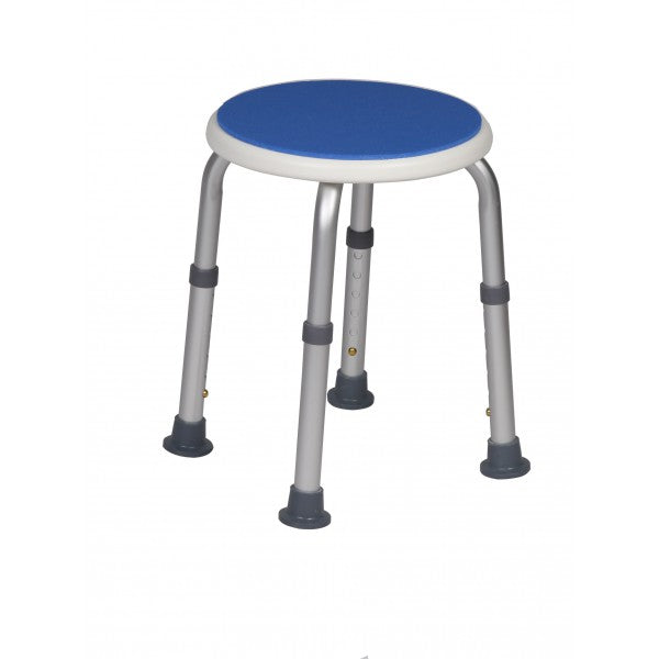 Blue Padded Shower Stool