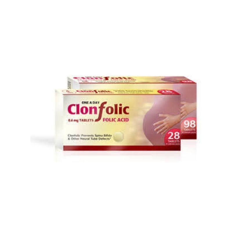 Clonfolic Folic Acid 0.4mg Tablets