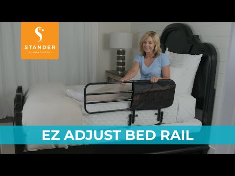 Adjustable Bed Rail with Pouch