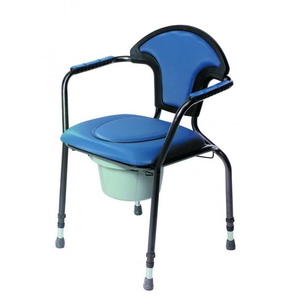 Ocean Blue Open Adjustable Commode Chair