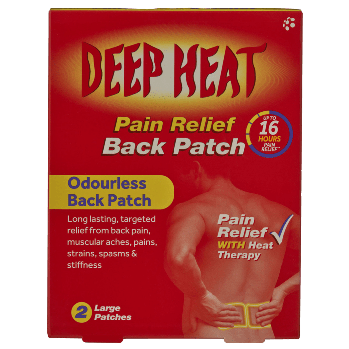 Deep Heat Pain Relief Back Patch 2s