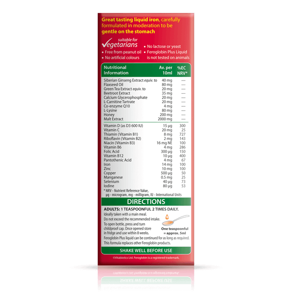 Vitabiotics Feroglobin Liquid Plus